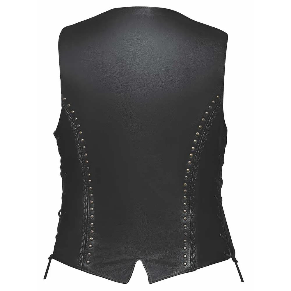 Cowgirl - Ladies Studded Leather Vest