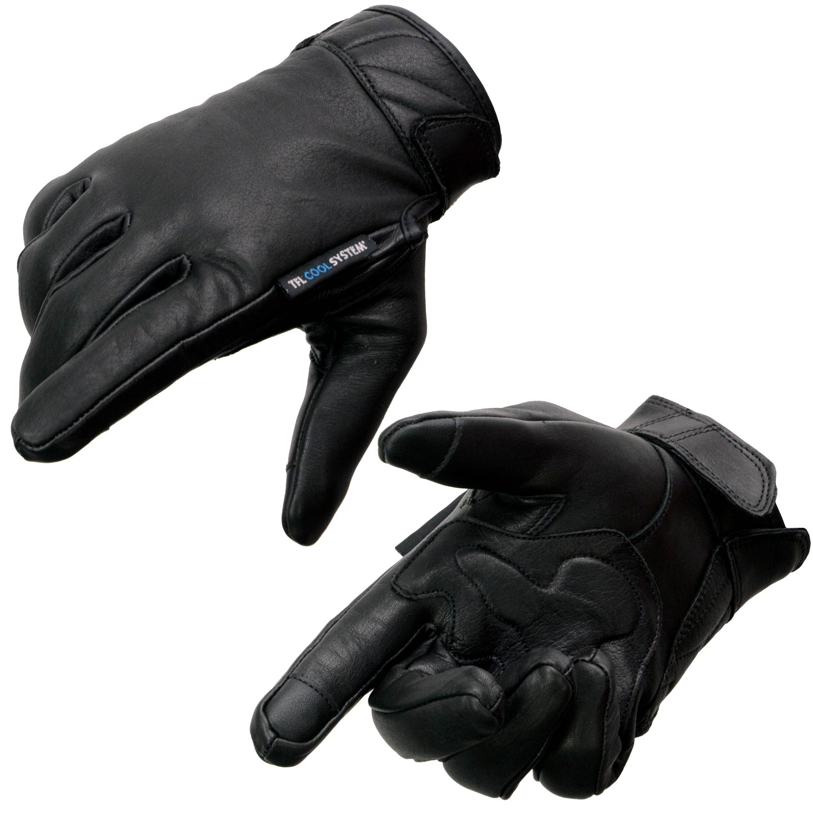 Milwaukee Leather MG7502 Men's Black Leather Gel Palm Motorcycle