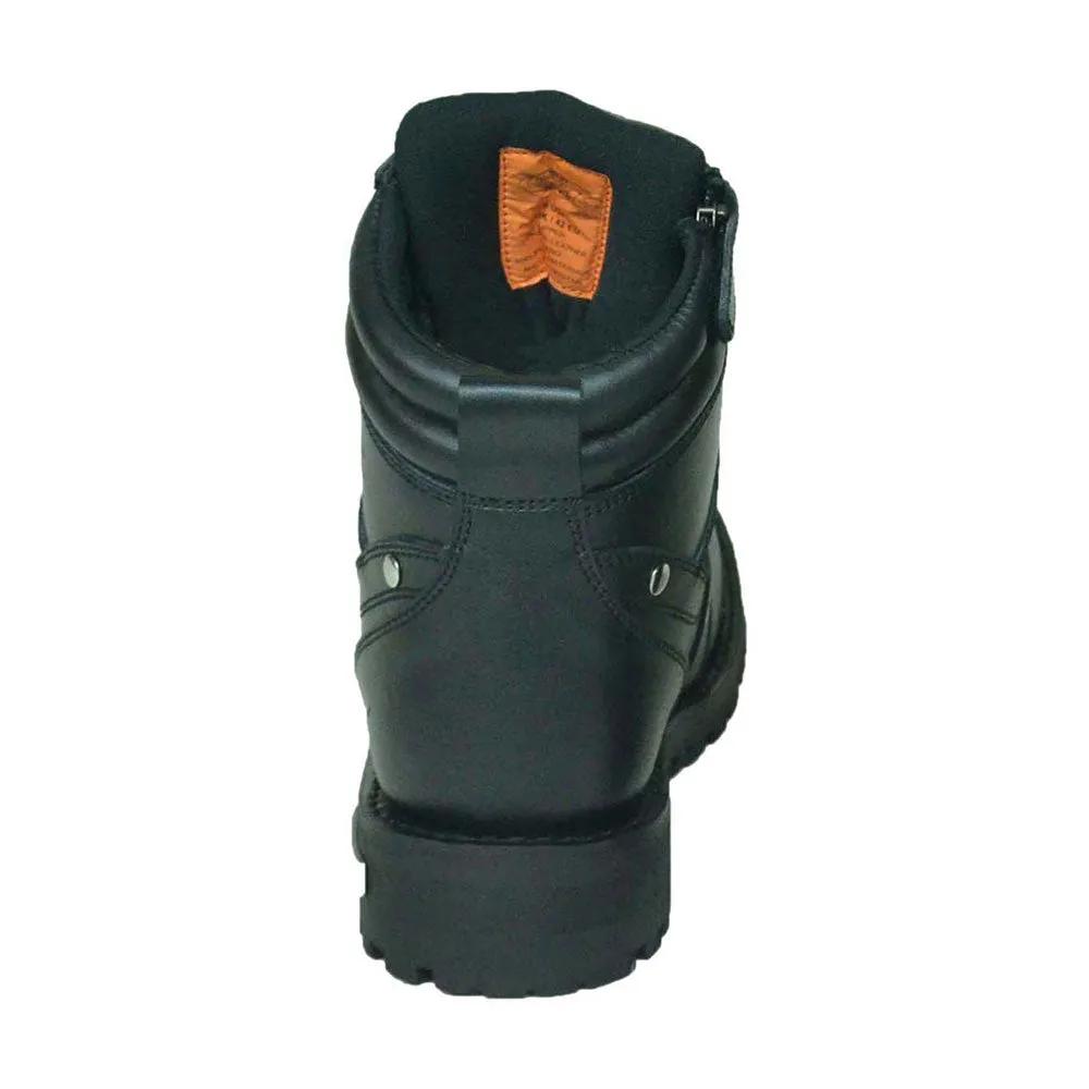 Titanstep - Mens Motorcycle Biker Leather Boots