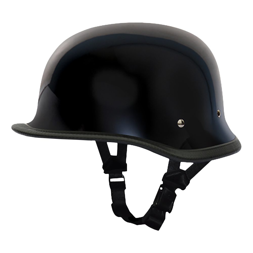 Novelty Big German- Hi-Gloss Black – Extreme Biker Leather