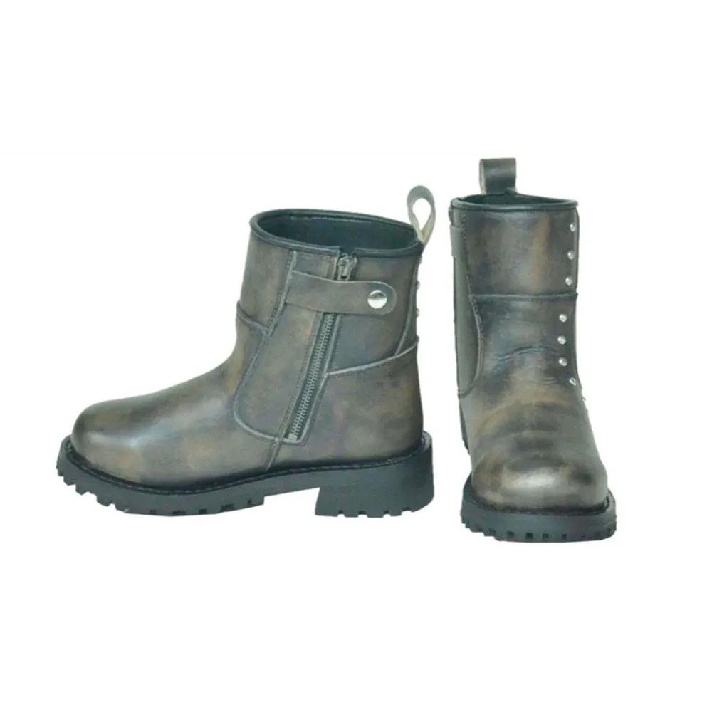 Ironrose - Ladies Motorcycle Biker Leather Boots