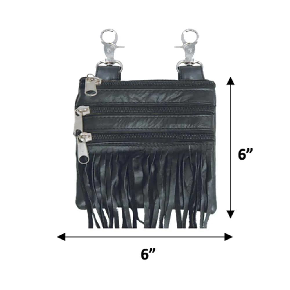 Sleek Cowhide Women’s Motorcycle Clip on Bag