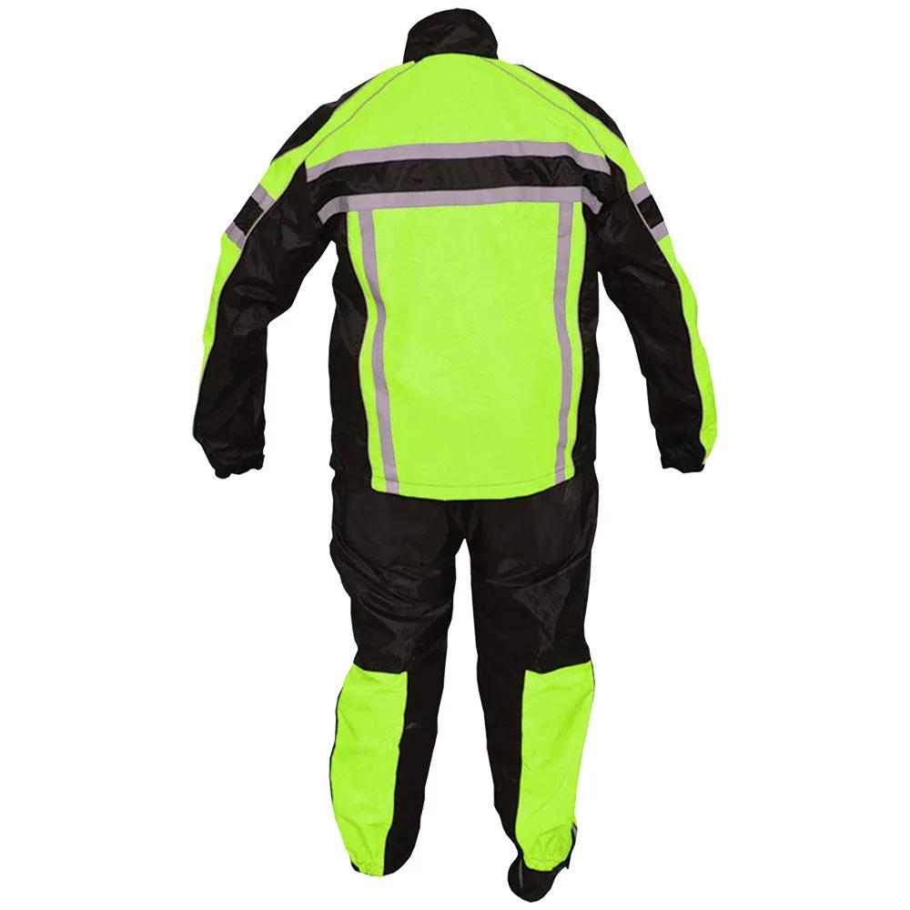 2714.11 - Men’s Green Textile Rain Suit for Bike Riding
