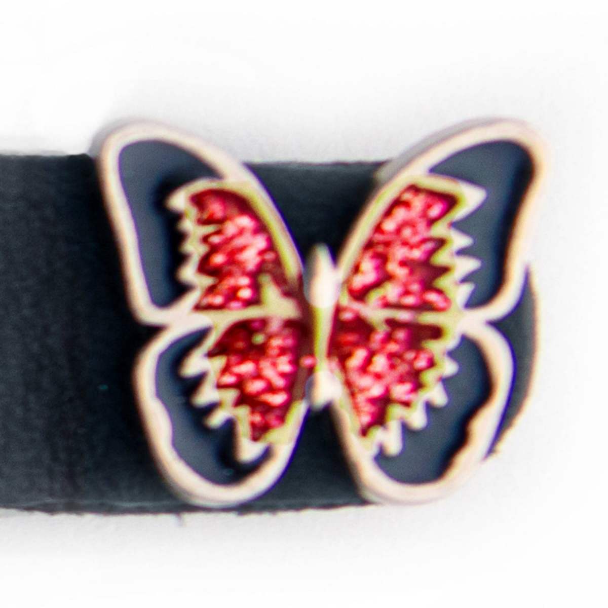 Milwaukee Leather 1-PC Vest Extender Red Butterfly, Double Chrome Chains - 4-Inch - MLA1038-SINGLE