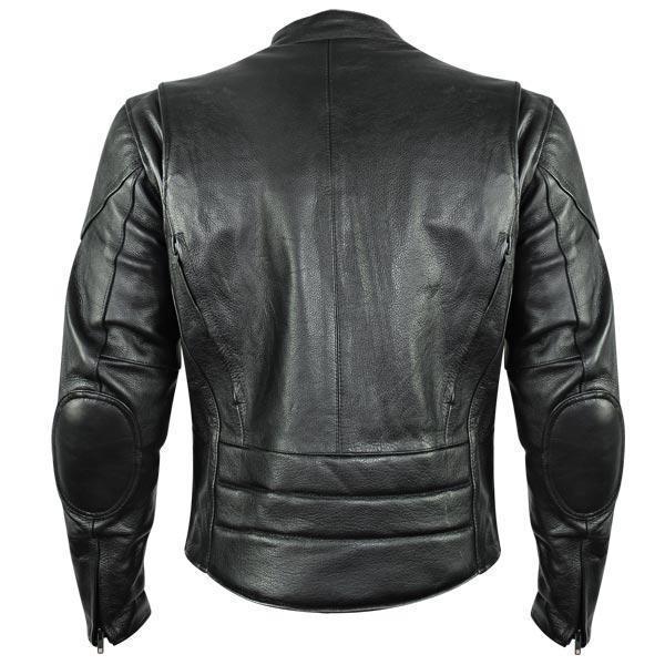 Milwaukee Leather LKM17003 Men's Premium Black Leather Motorcycle Riders Jacket with CE Armor Protecion