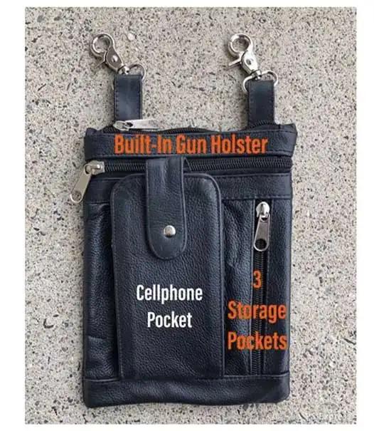 Leather Ladies Clip on Bag for Riders