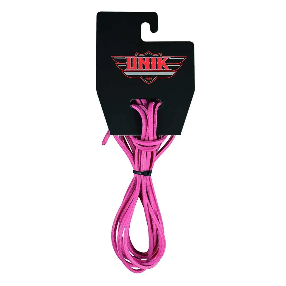 Pink leather side laces