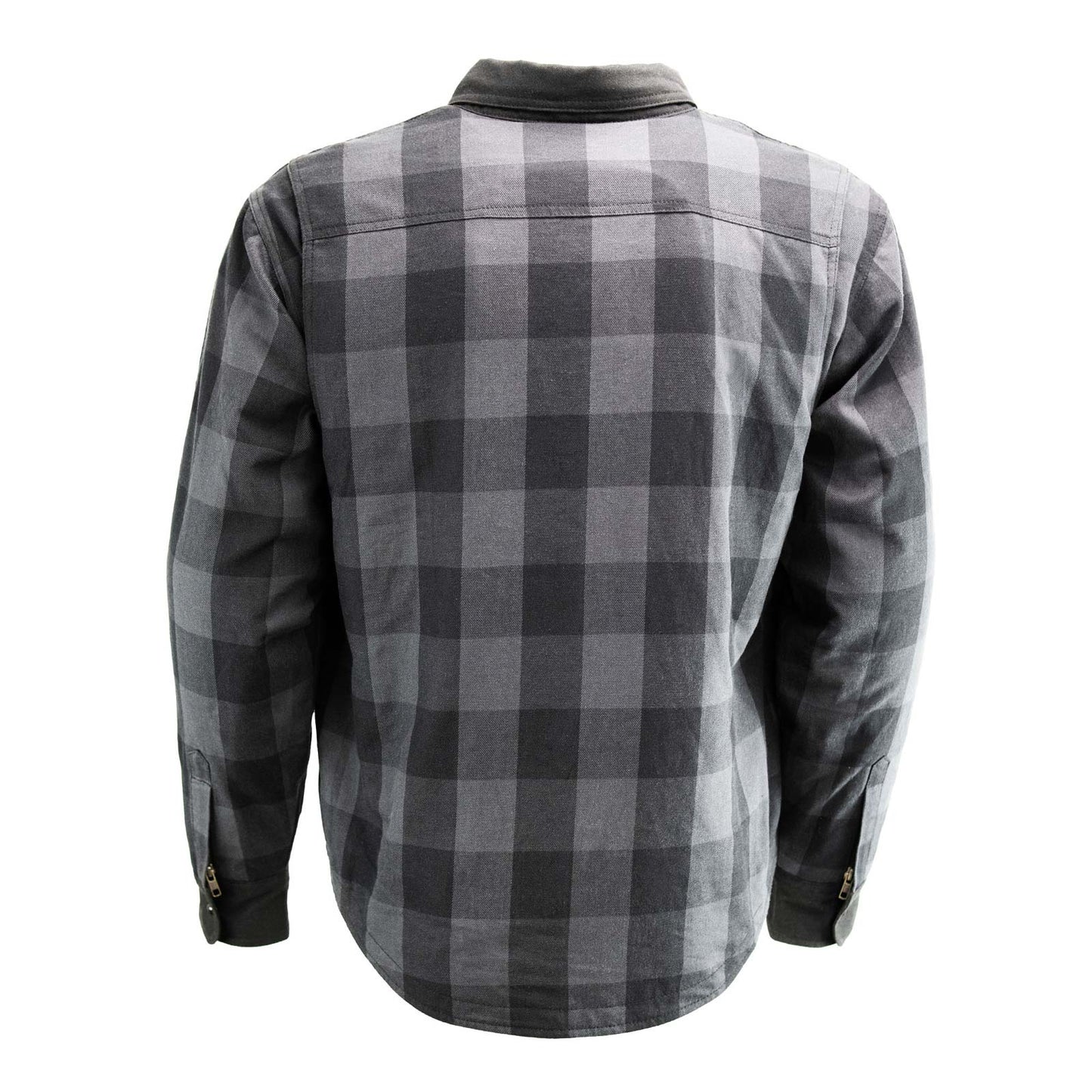 Milwaukee Leather Men’s Splitline Phantom 2-Tone CE Armored Protective Flannel - Kevlar® Reinforced - MPM1670