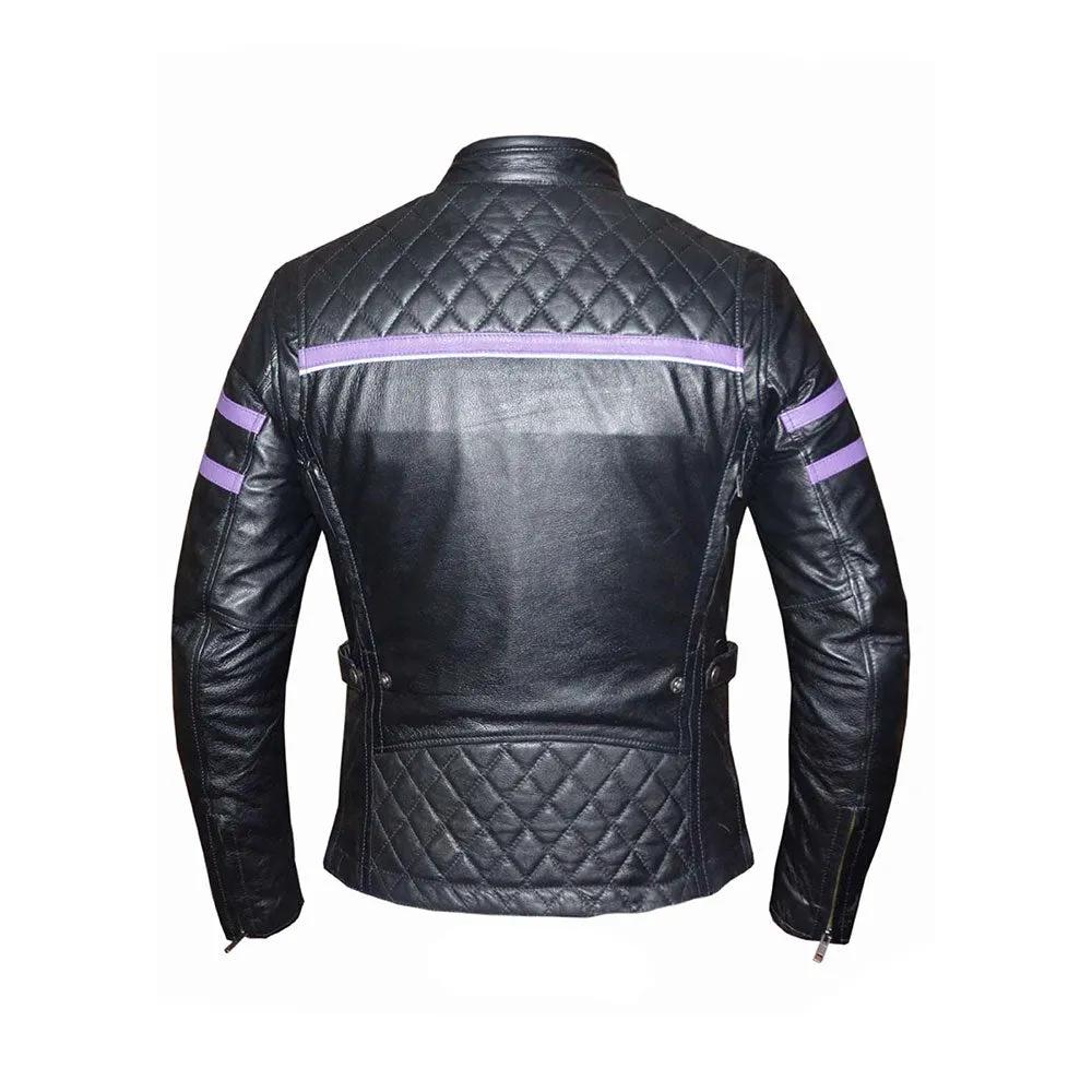 Lavender - Ladies Purple Leather Jacket