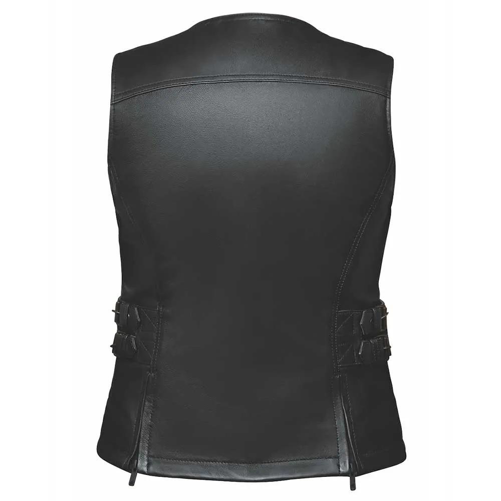 Midnight Cowgirl - Ladies Premium Leather Vest