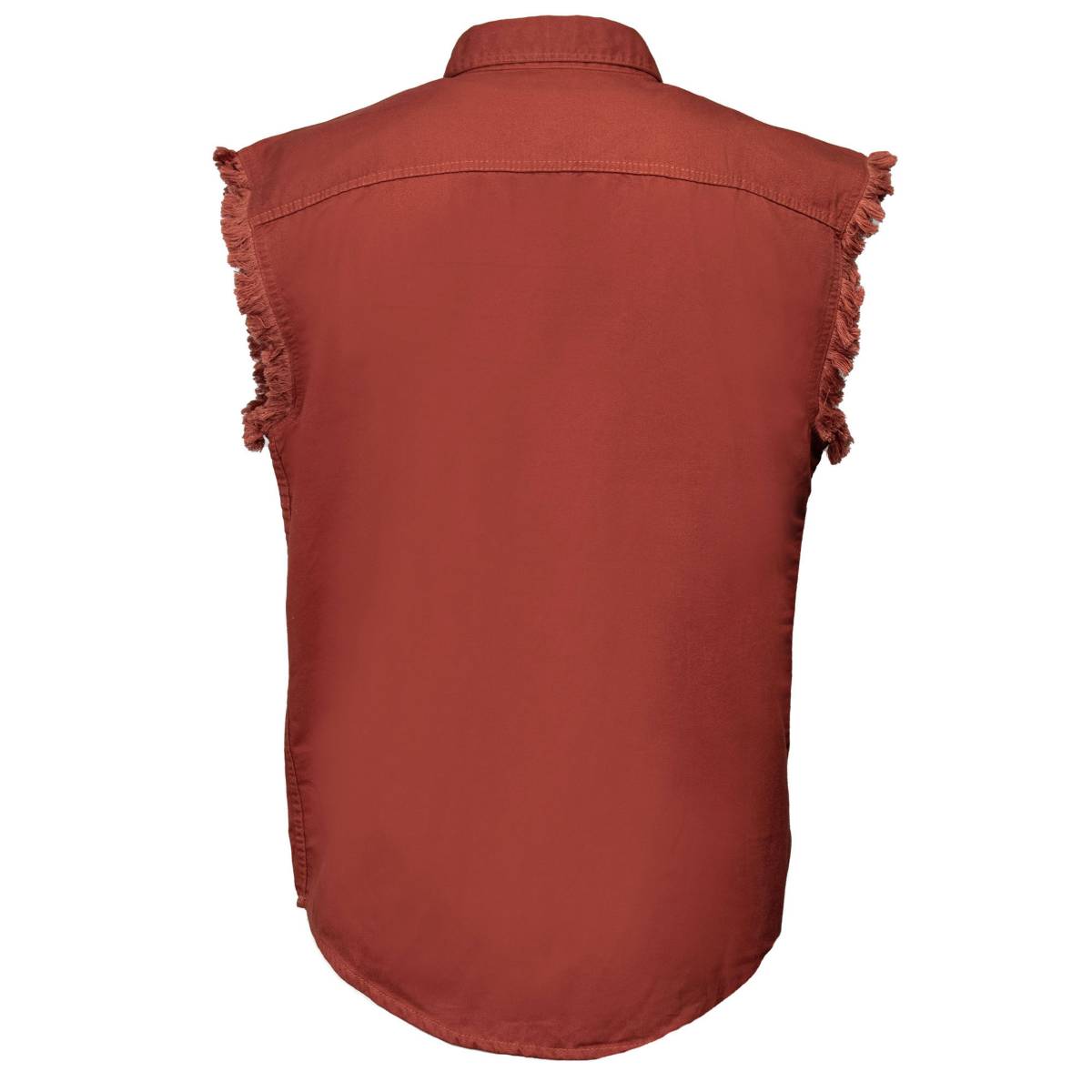 MMCC Men's Rustline Sleeveless Cut-Off Work Shirt - 100% Cotton, Dual Chest Pockets, Button Front - MMC16015