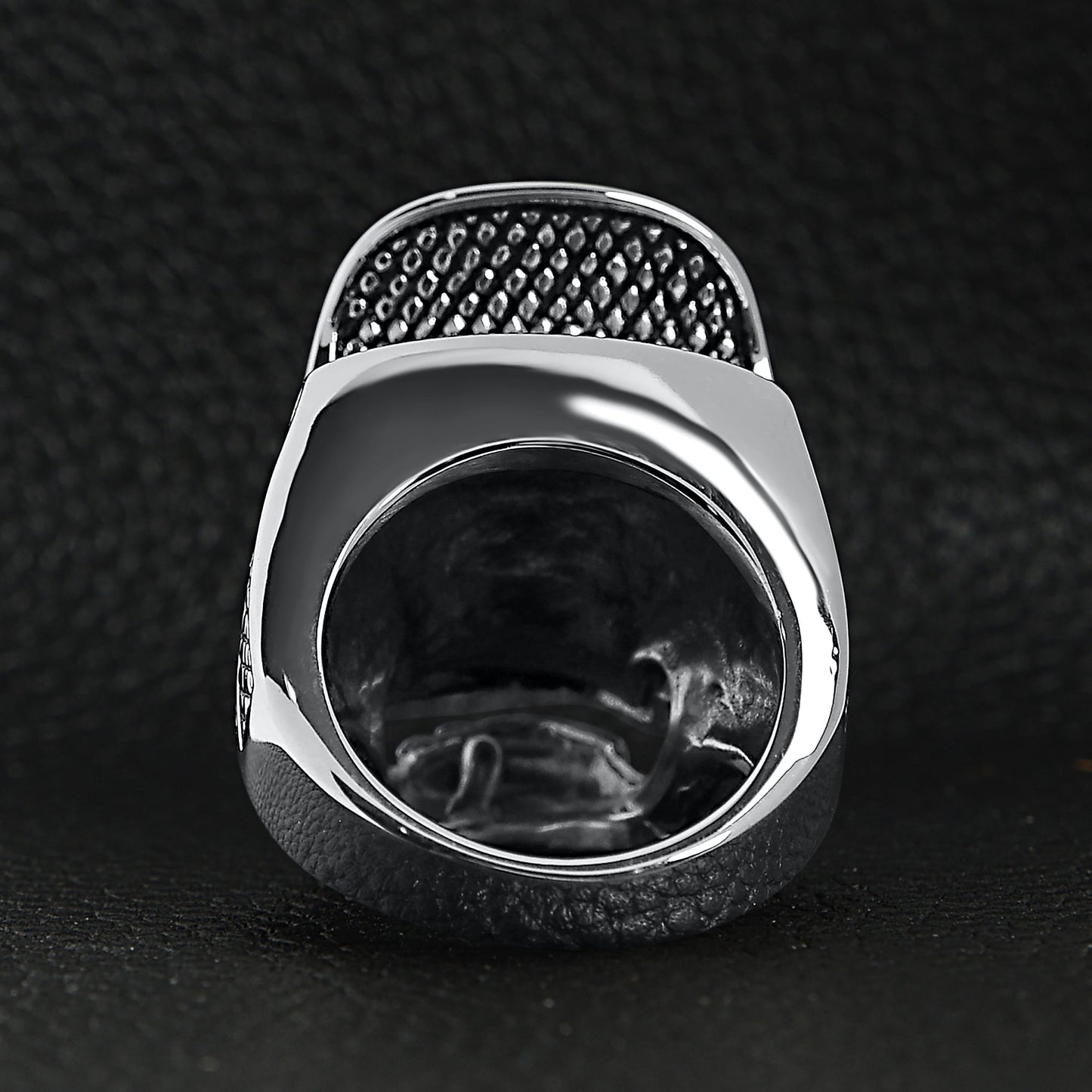 Stainless Steel Trucker Hat Skull Ring