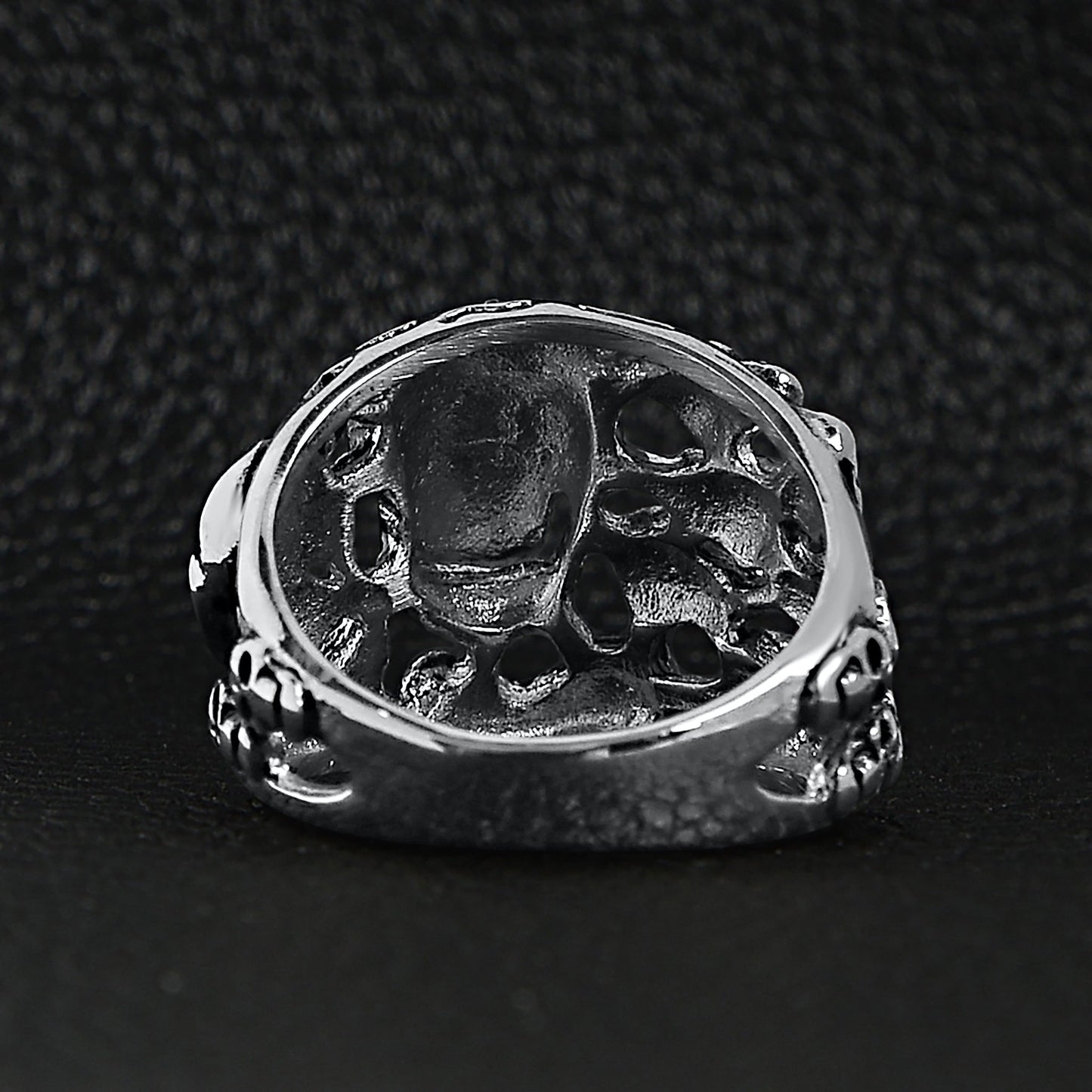 Stainless Steel Polished Multiple Skulls Ring