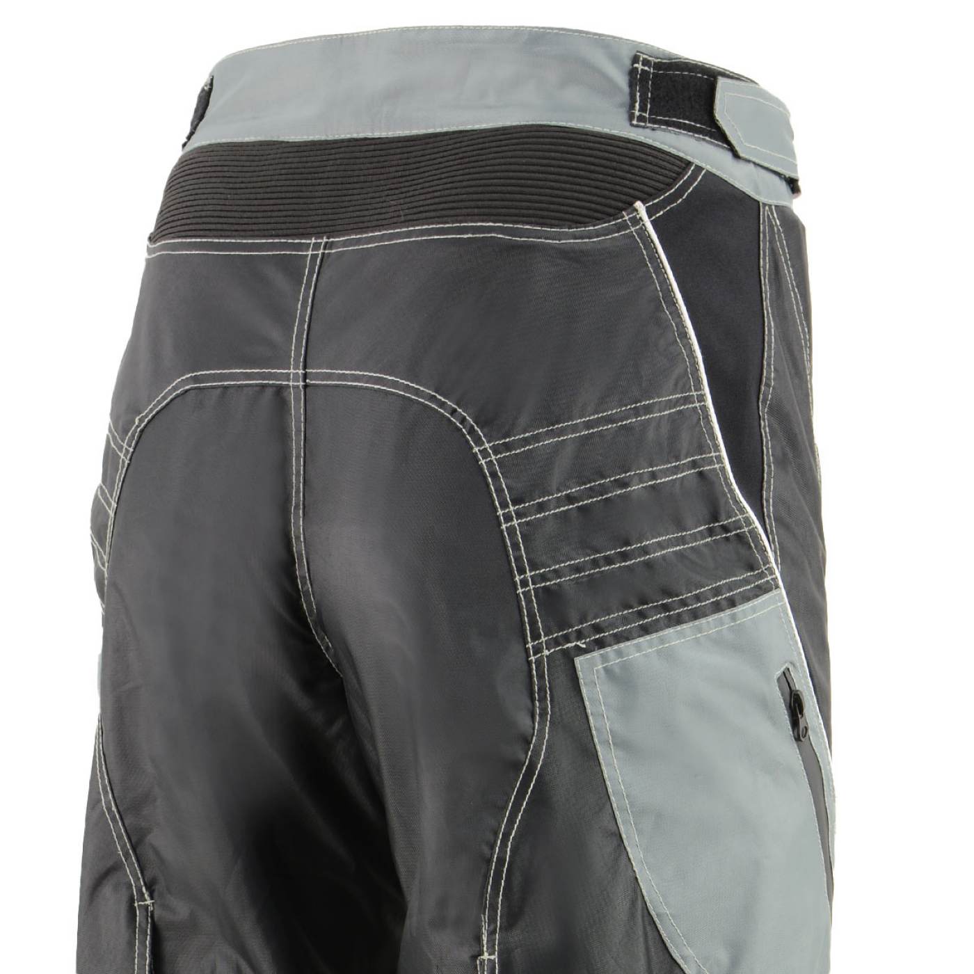Milwaukee Leather MPM5730 Men's Black and Grey Tri-Tex Fabric Motorcycle Rider Pants w/ CE Armor Protection
