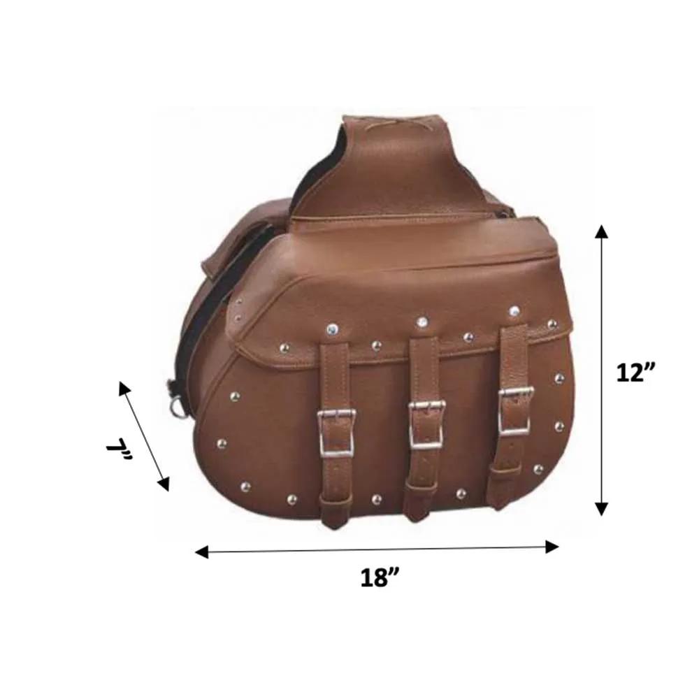 18" x 12" x 7 - Leather Saddle Bag