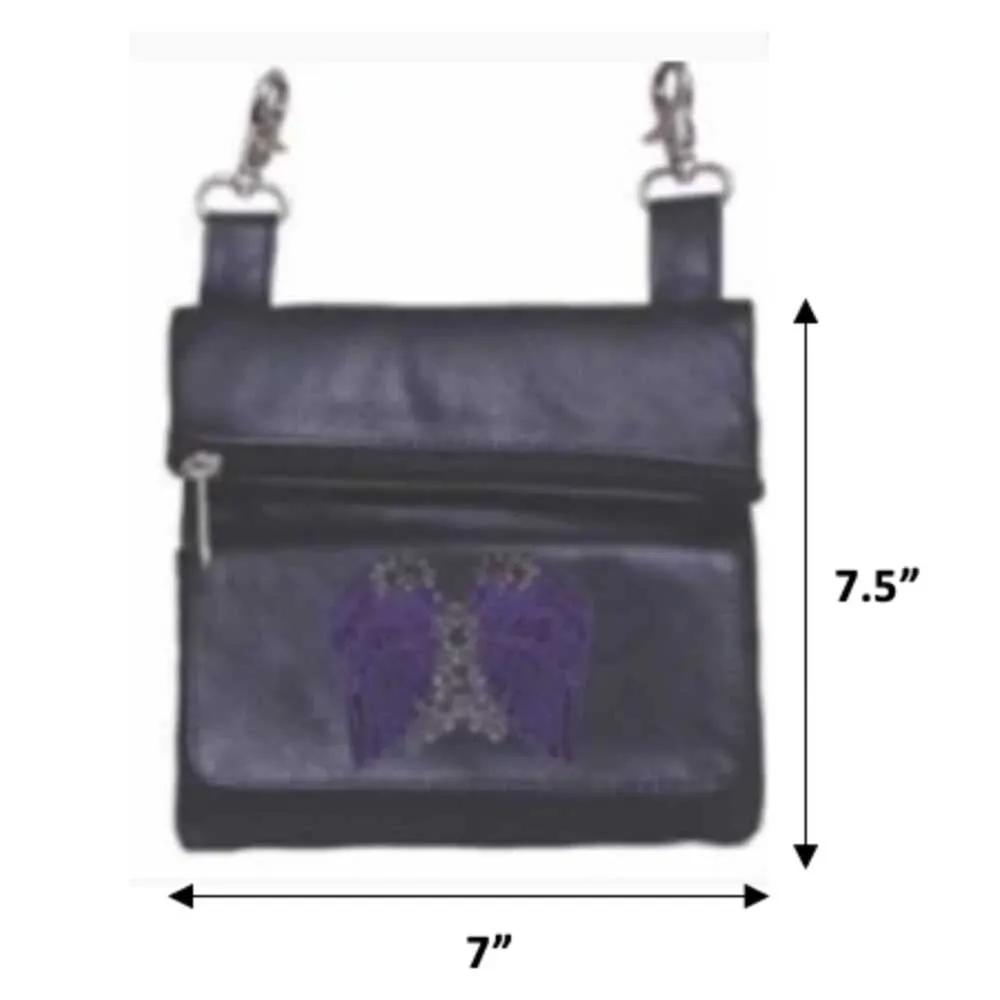 Cowhide Ladies Clip-On Biker Bag