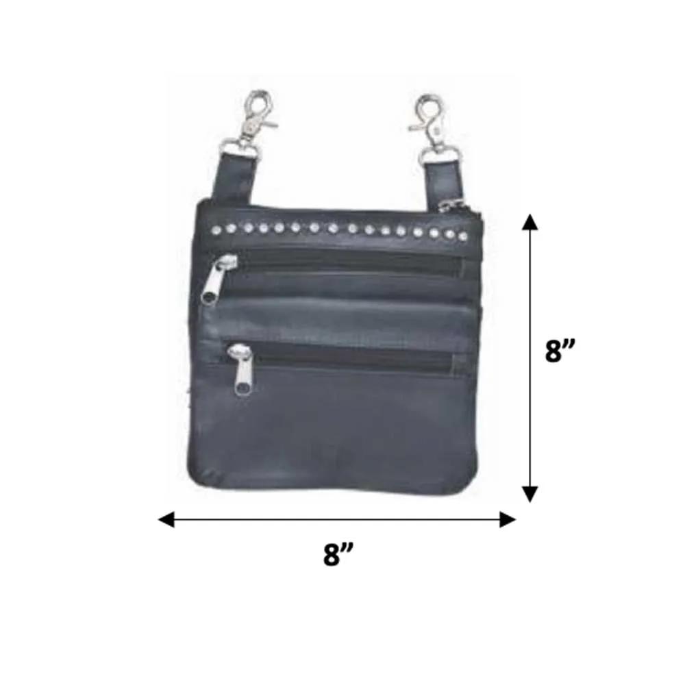 High-End Cowhide Clip on Bag for Female Riders