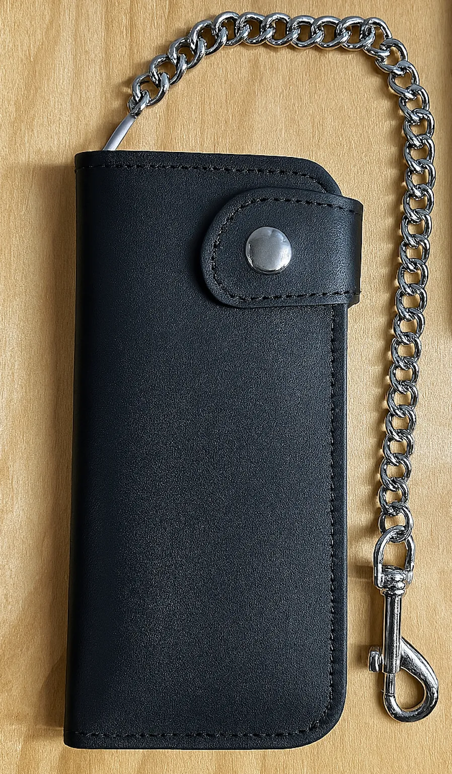 Black Bifold Biker Chain Wallet