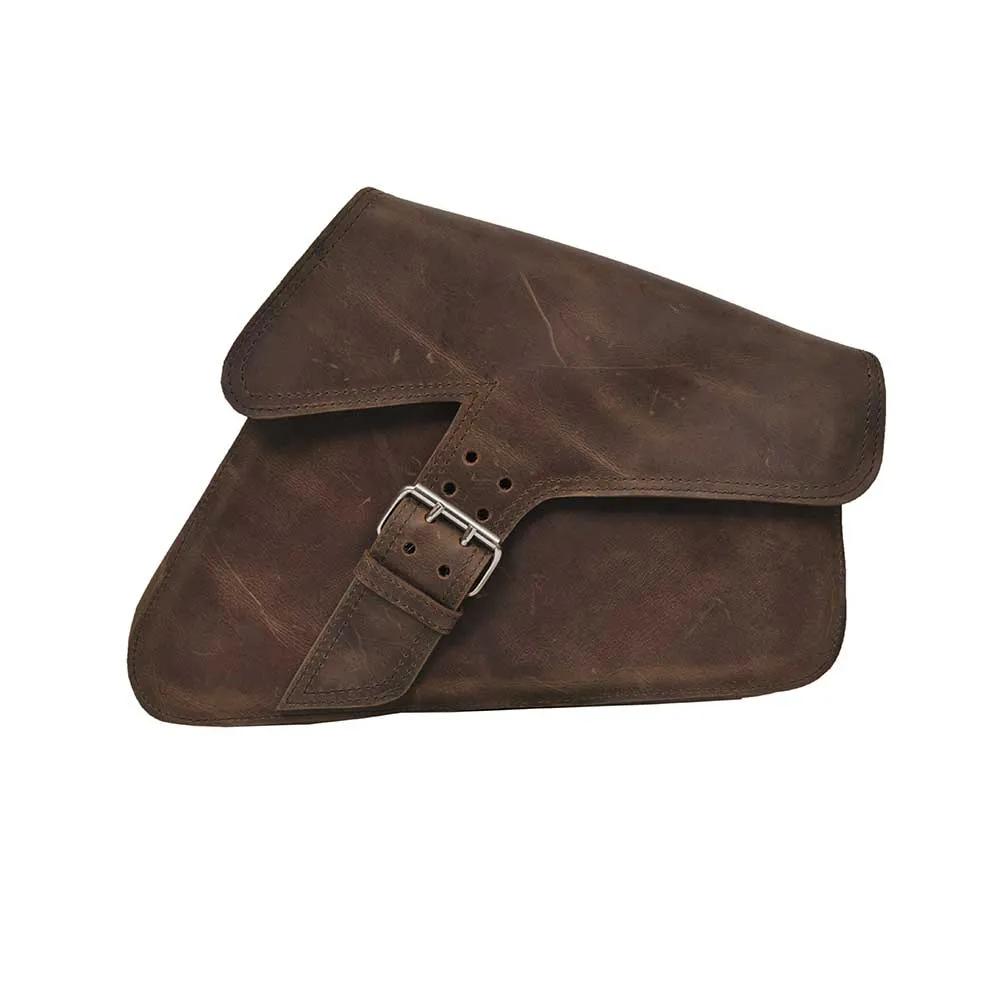 Brown - Left Side Leather Swing Arm Bag