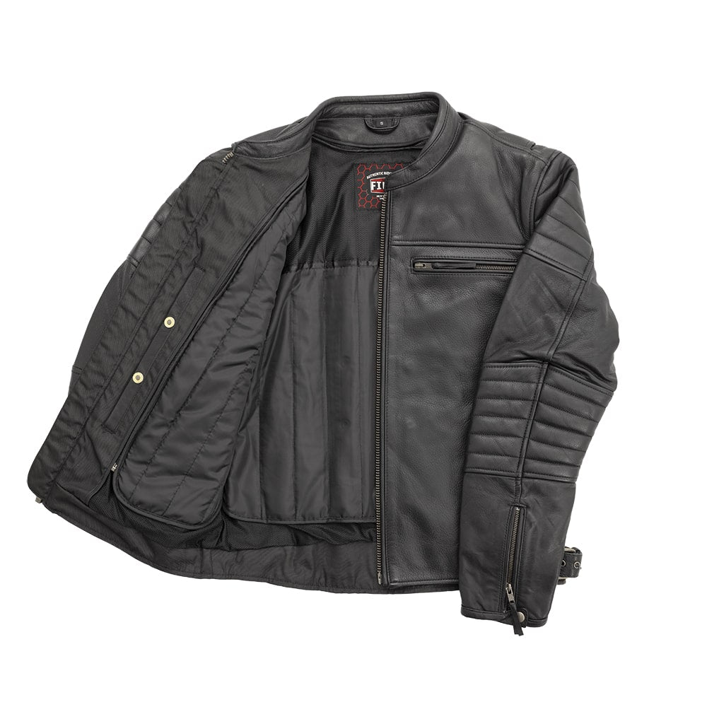 Commuter Men's Motorcycle Leather Jacket Men's Leather Jacket First Manufacturing Company   
