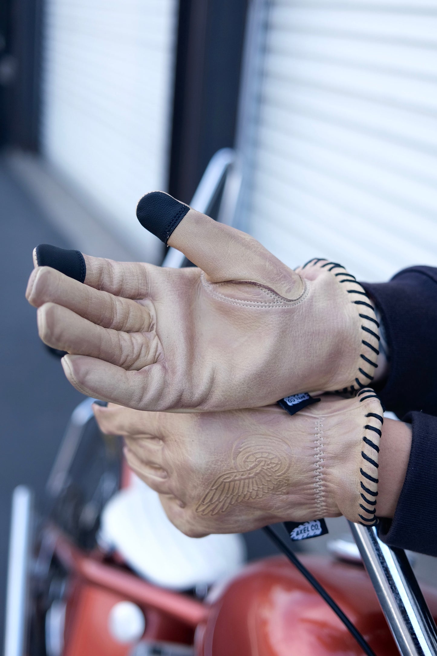 Waxed Tan Cowhide Gloves
