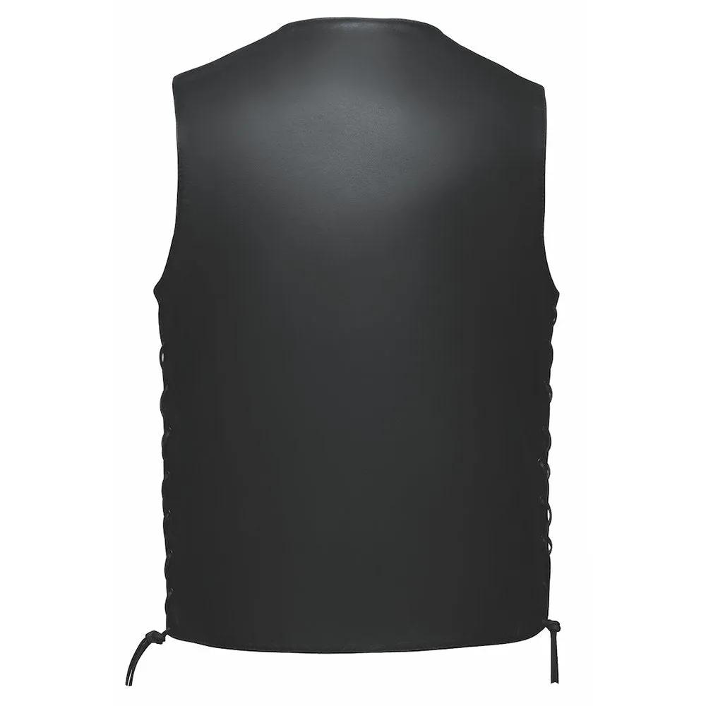 El Paso - Mens 10-Pocket Leather Vest
