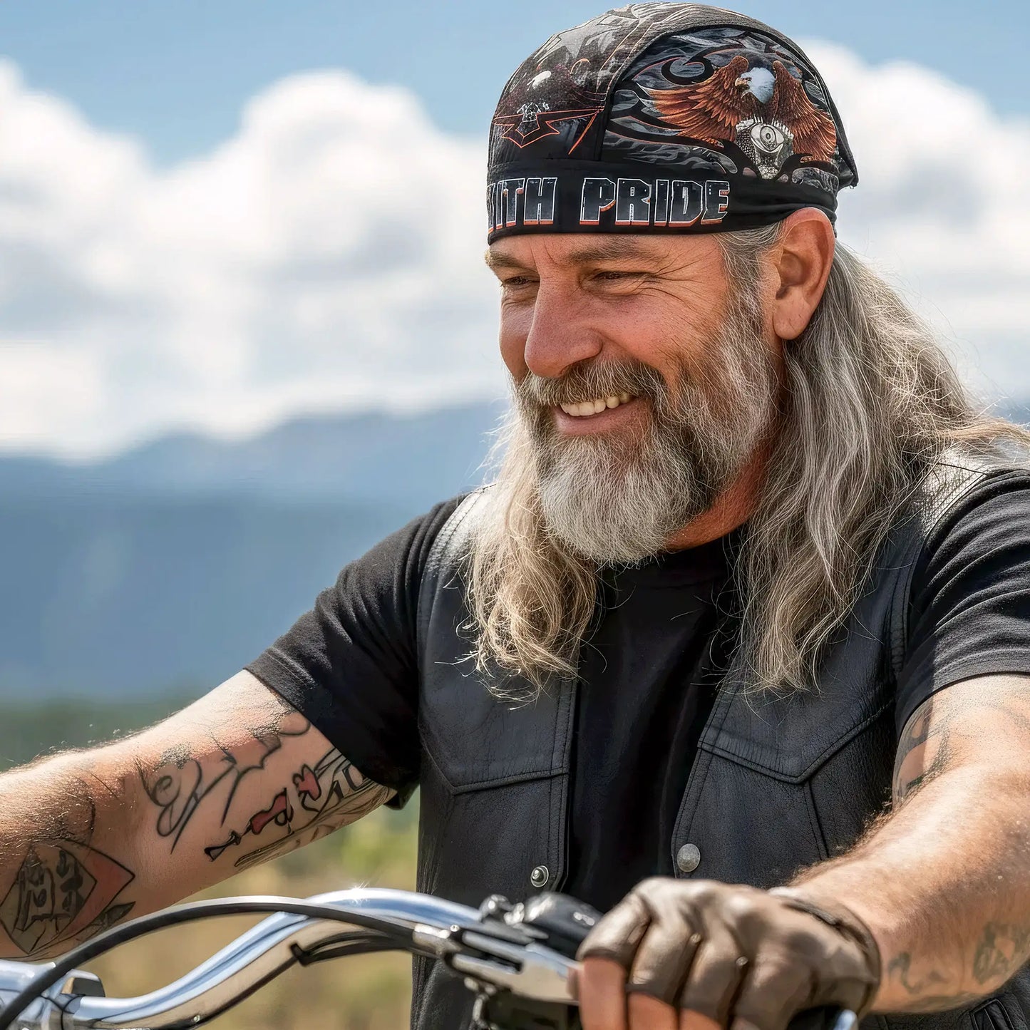 Hot Leathers Ride with Pride Lightweight Headwrap HWH1016