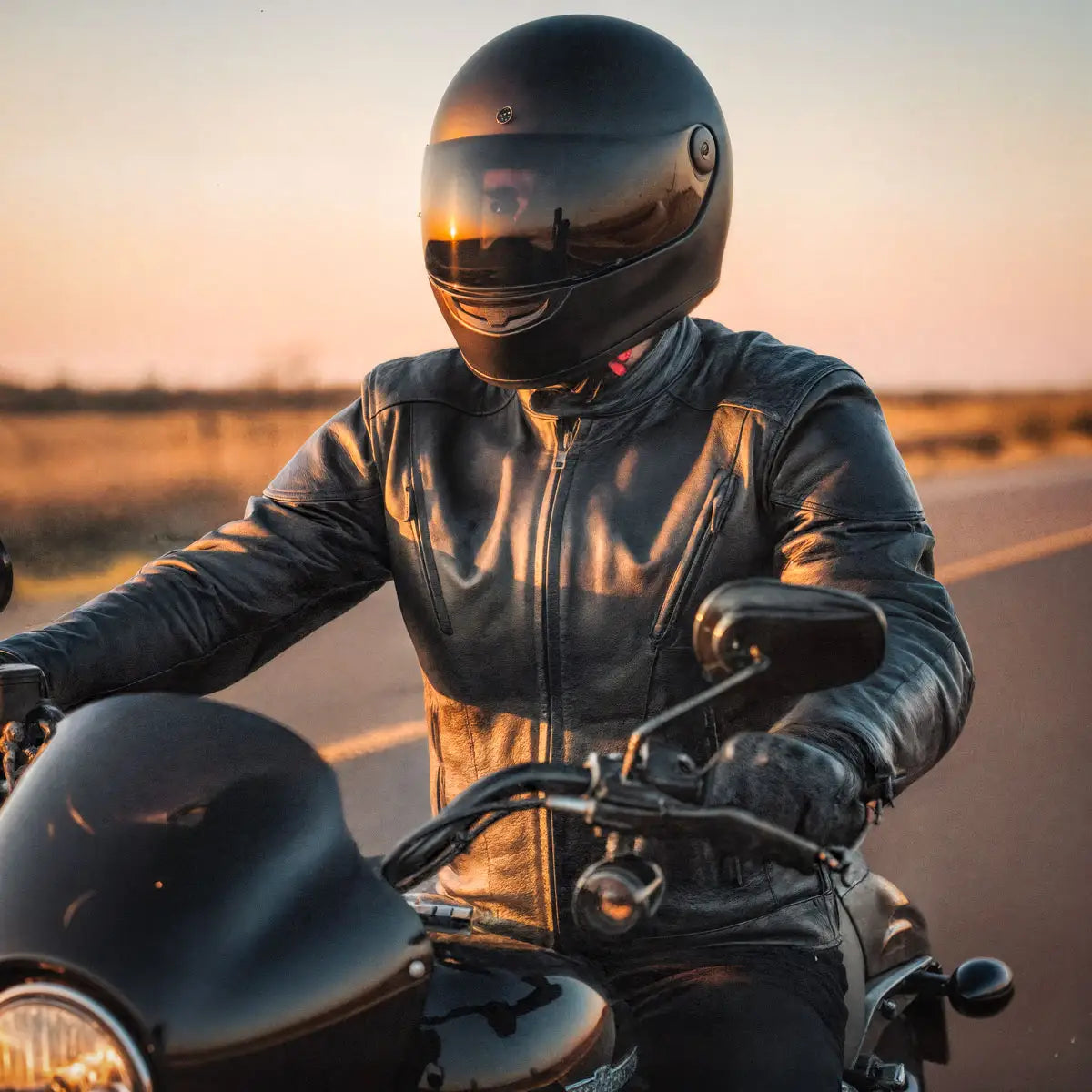 Hot Leathers JKM1010 Men's Motorcycle Vented Leather Biker Jacket