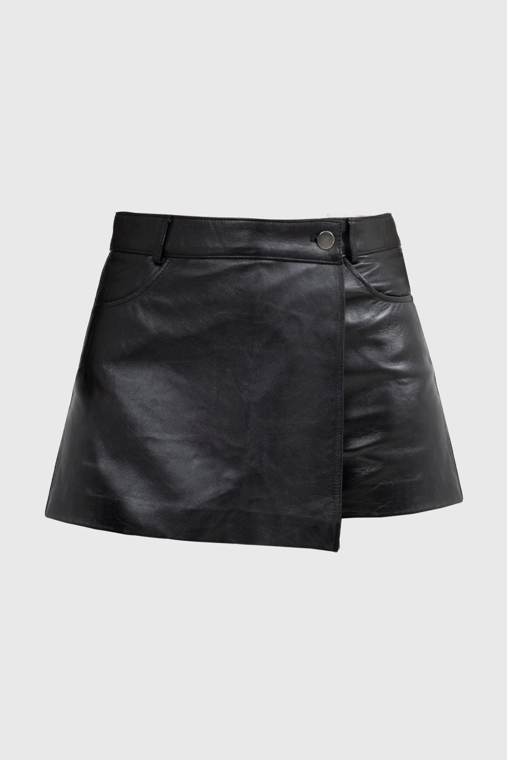 Jade Fashion Leather Skort (POS)  Whet Blu NYC 0 Black 