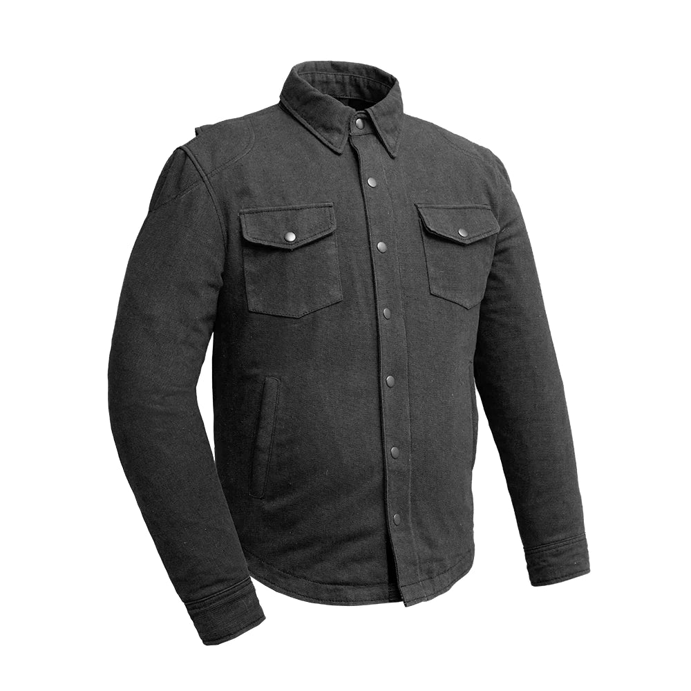 The Moto Shirt - Recycled Canvas  First Manufacturing Company Black S 