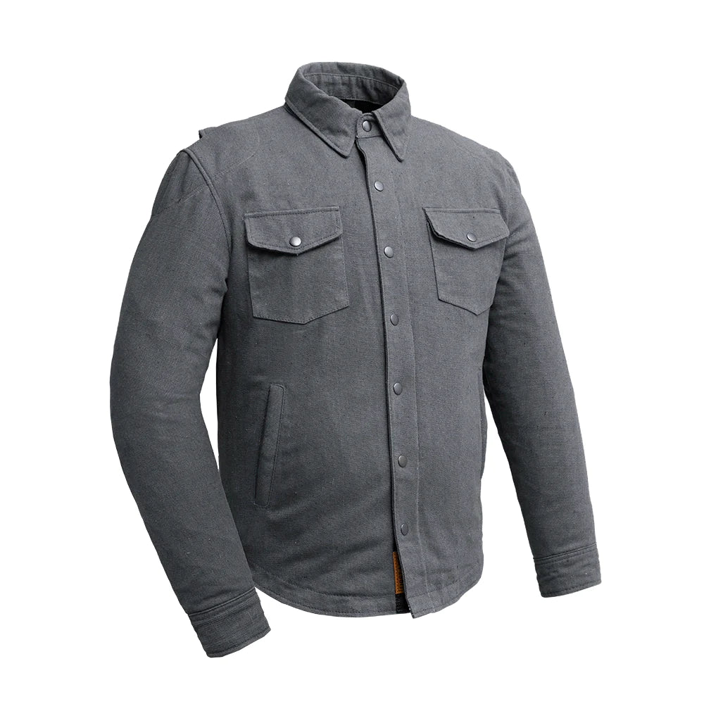 The Moto Shirt - Recycled Canvas  First Manufacturing Company Gray S 