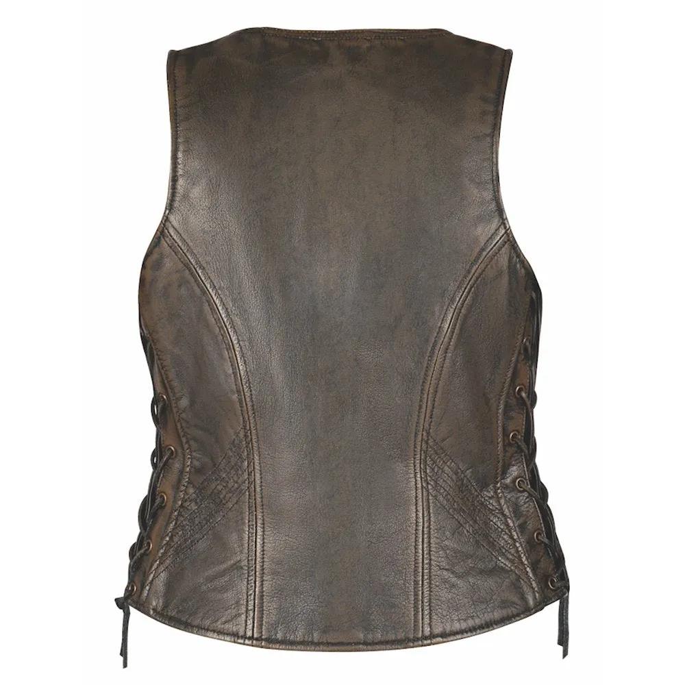 Rustica - Ladies Brown Leather Vest