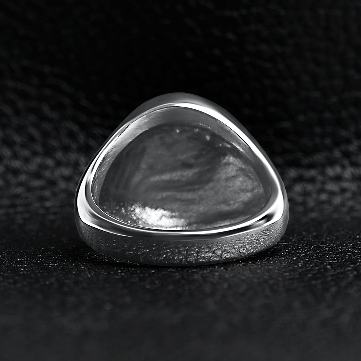 Stainless Steel Polished Cross Signet Ring