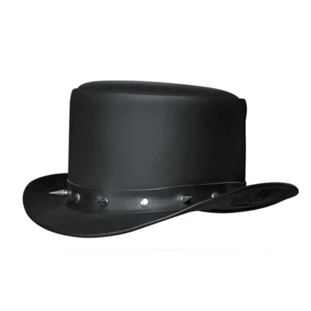 Spike - Mens Premium Leather Top Hat