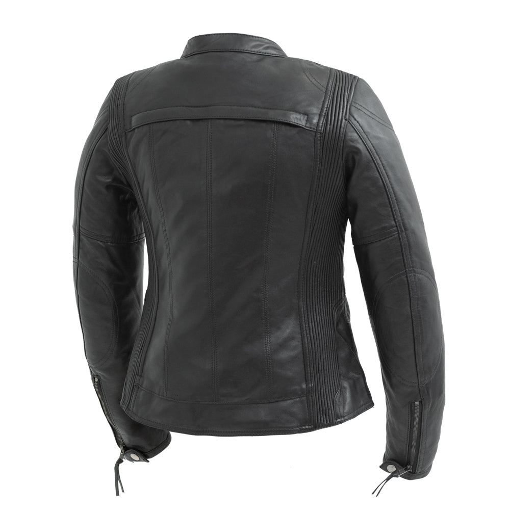 Supastar - Womens Motorcycle Leather Jacket Women's Leather Jacket First Manufacturing Company   
