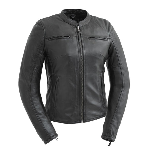 Supastar - Womens Motorcycle Leather Jacket Women's Leather Jacket First Manufacturing Company XS  