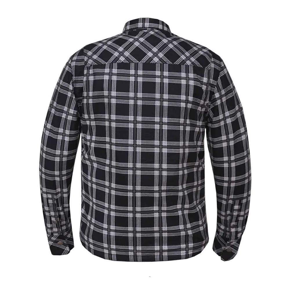 Shield - Mens Black & White Armored Flannel