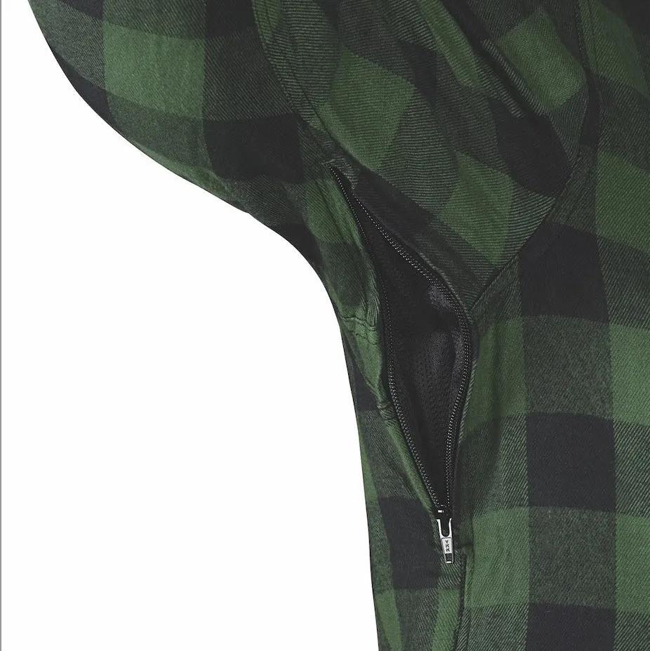 Warrior - Mens Black & Green Armored Flannel