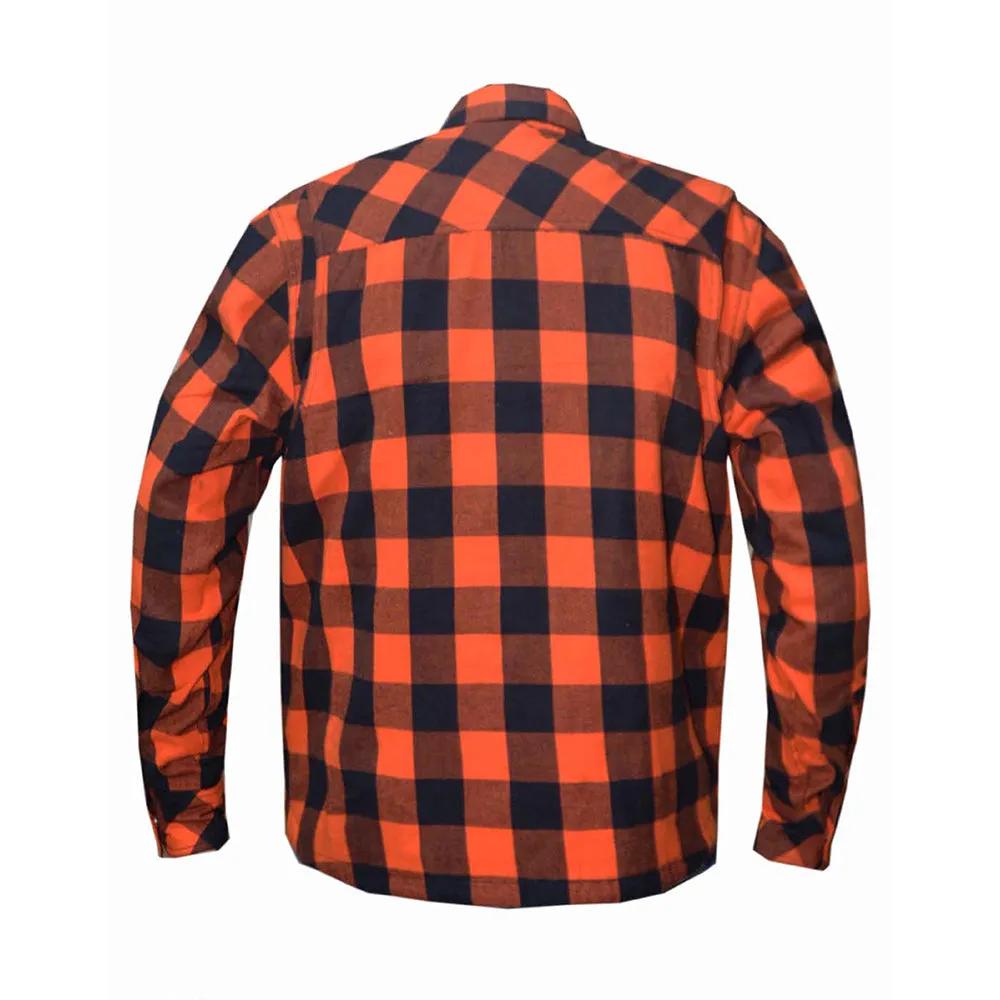 Valiant - Mens Black & Orange Armored Flannel