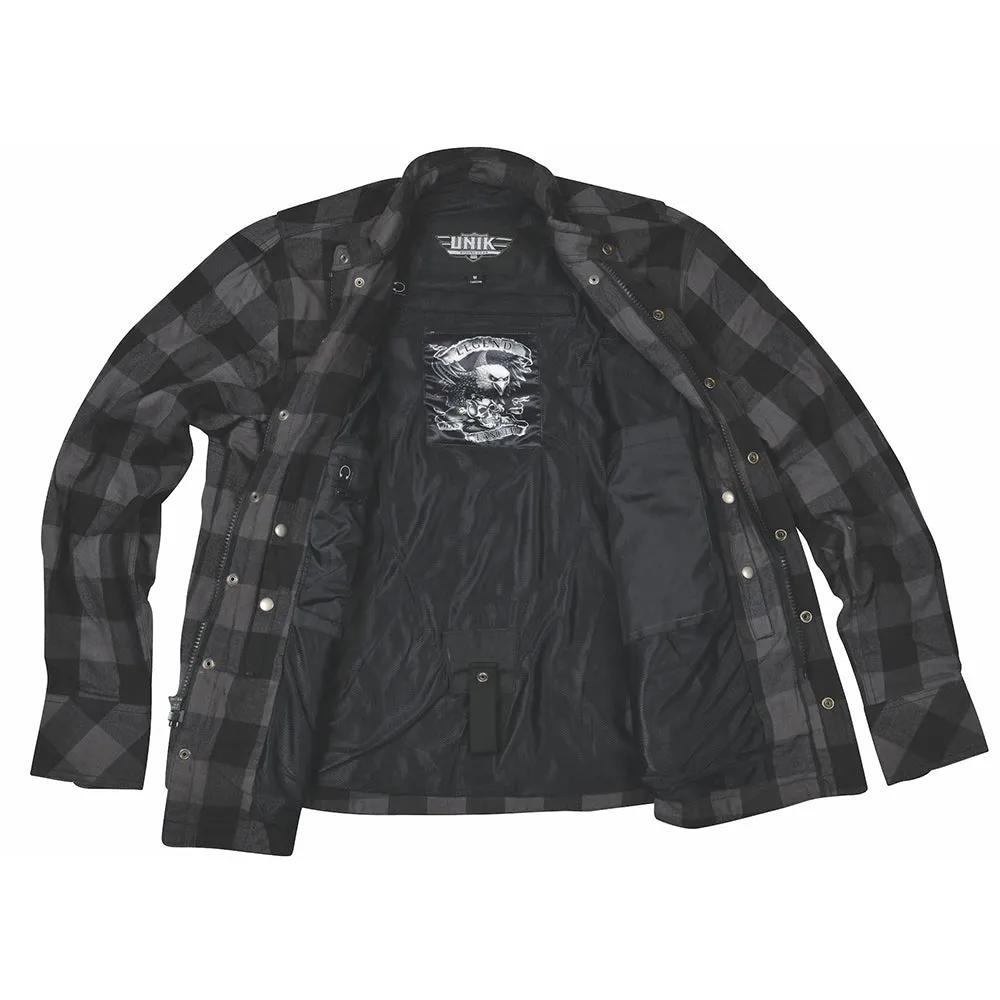 Sentry - Mens Black & Gray Armored Flannel