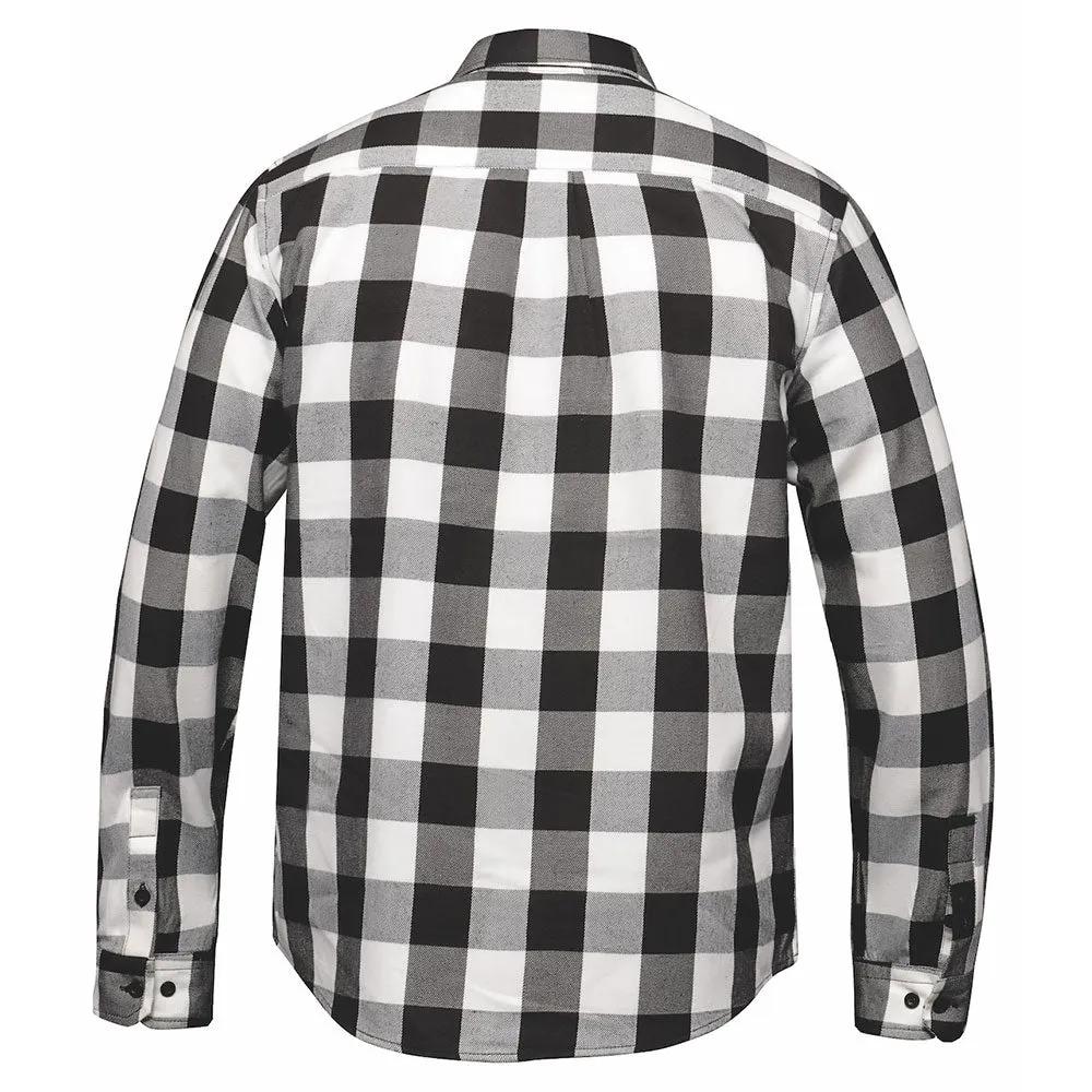 TW205.14 - Mens Black and White Flannel Shirt