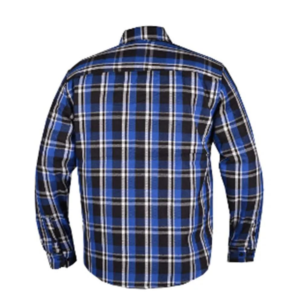 TW216.00 - MENS BLACK AND BLUE FLANNEL SHIRT