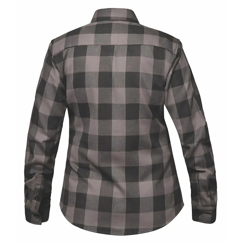 Ladies Black and Gray Flannel Shirt
