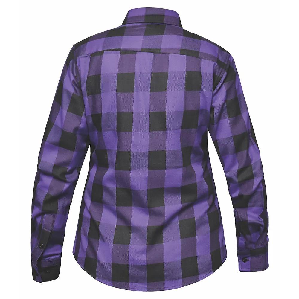 Valkarie - Ladies Black & Purple Armored Flannel