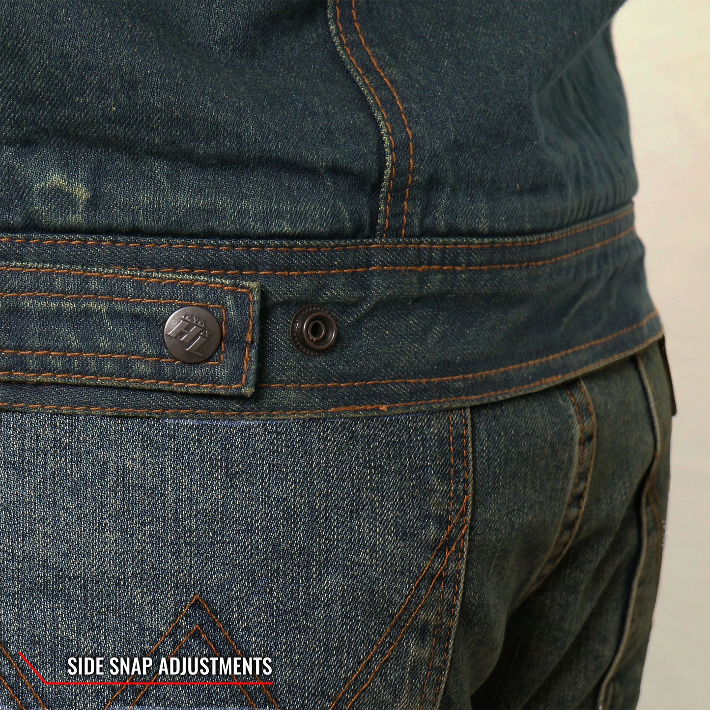 Hot Leathers Men's Leather and Denim Conceal Carry Vest VSM6103