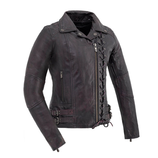 Wildside - Women's Motorcycle Leather Jacket Women's Leather Jacket First Manufacturing Company XS  