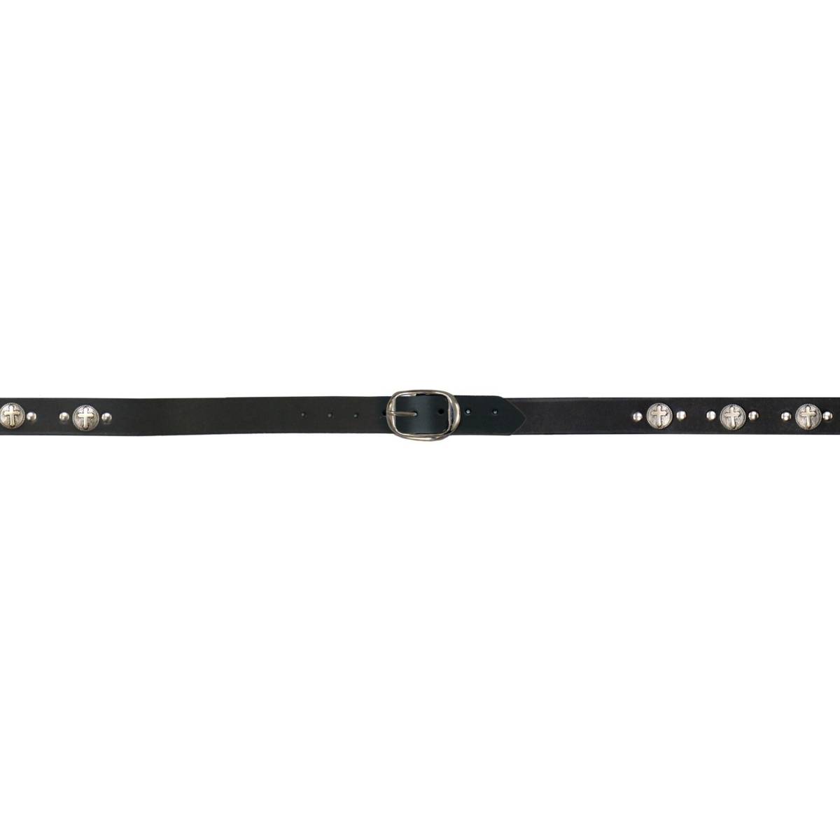 Hot Leathers BLA1132 Men's Don't Thread On Me Black Leather Belt w/ Interchangeable Buckle - 1.5 inches Wide