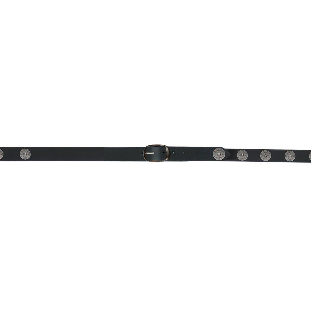 Hot Leathers BLA1135 Men's Don't Thread On Me Black Leather Belt w/ Interchangeable Buckle - 1.5 inches Wide