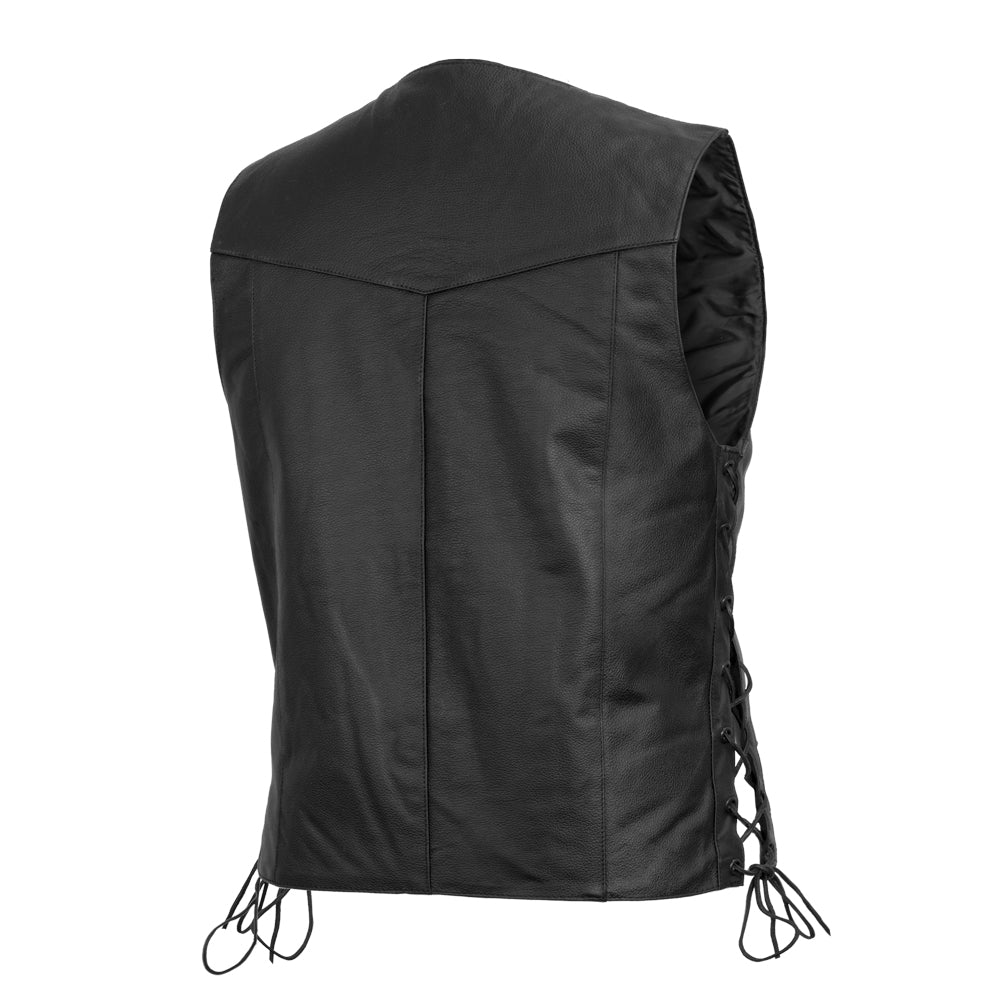 Carbine Men's Western Style Leather Motorcycle Vest Men's Leather Vest First Manufacturing Company