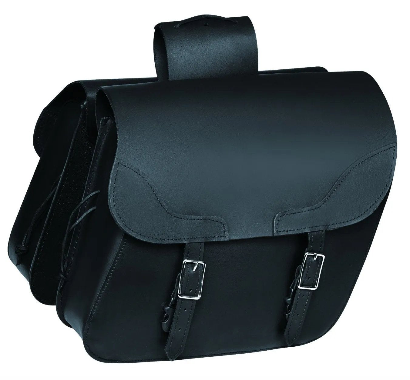 14.5" x 13" x 6.5- Leather Saddle Bag